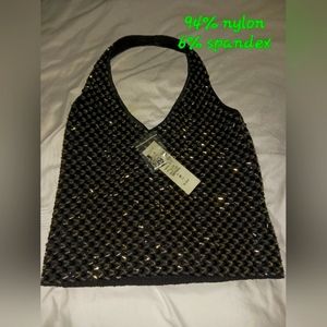 Cache Beaded Halter Top XS